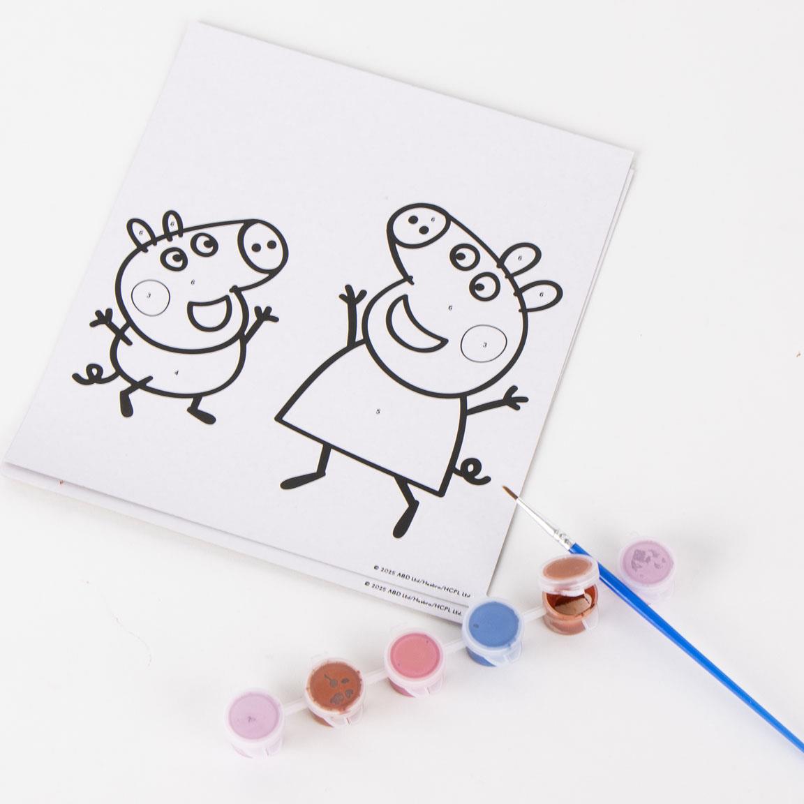 Set coloreable números peppa pig