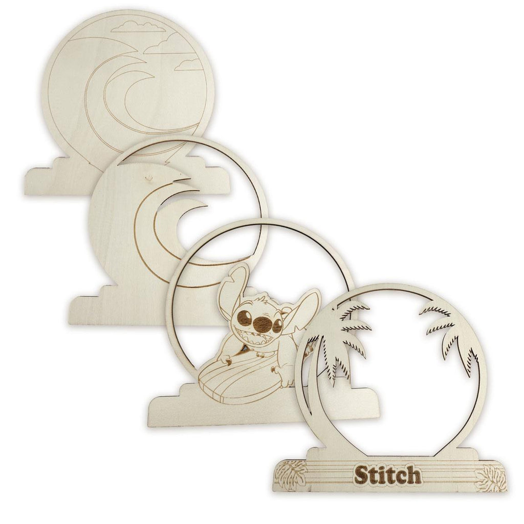 Figuras coloreables madera stitch