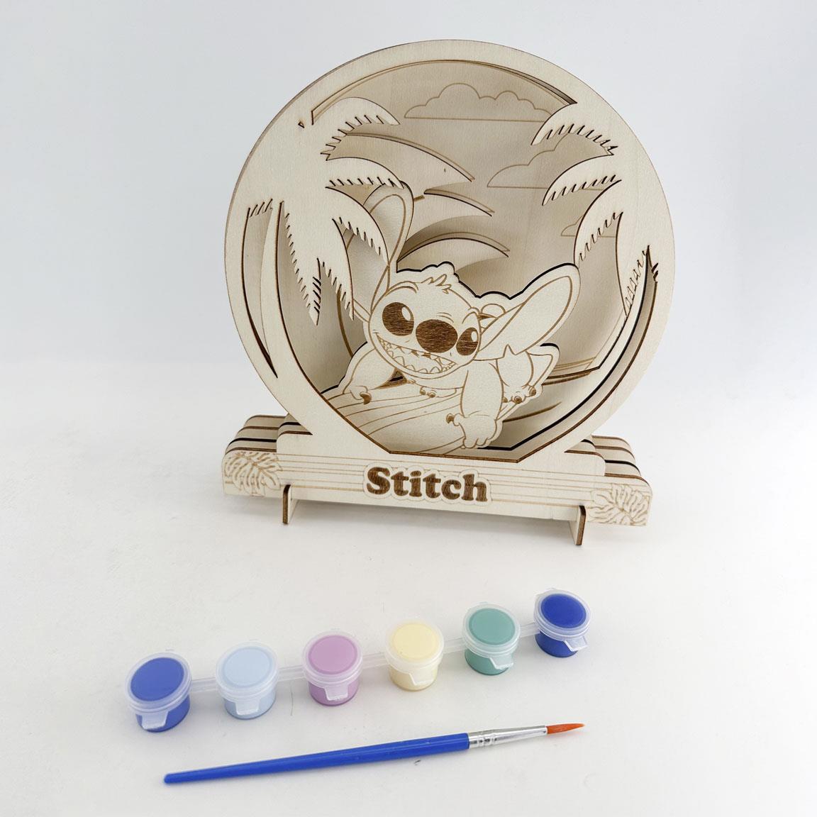 Figuras coloreables madera stitch