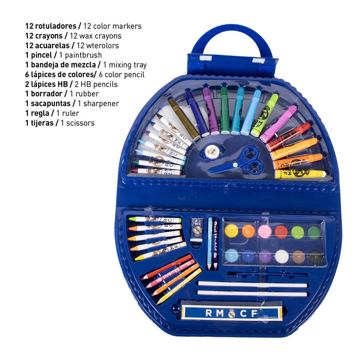 Set coloreable 50 piezas real madrid