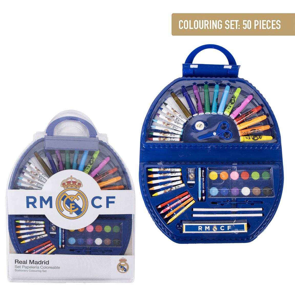 Set coloreable 50 piezas real madrid