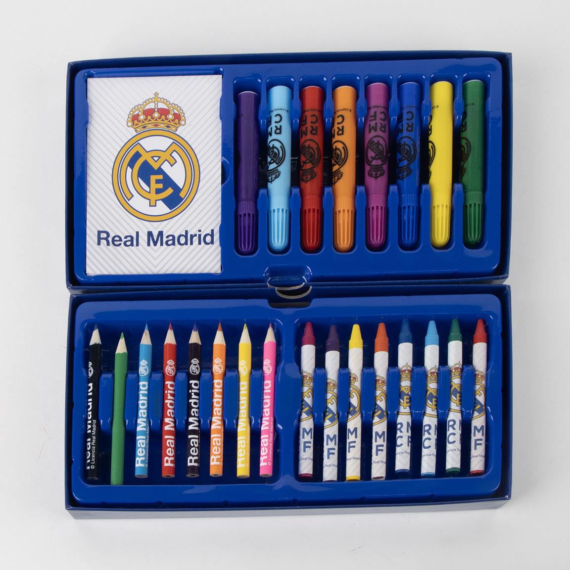 Set coloreable maletín real madrid