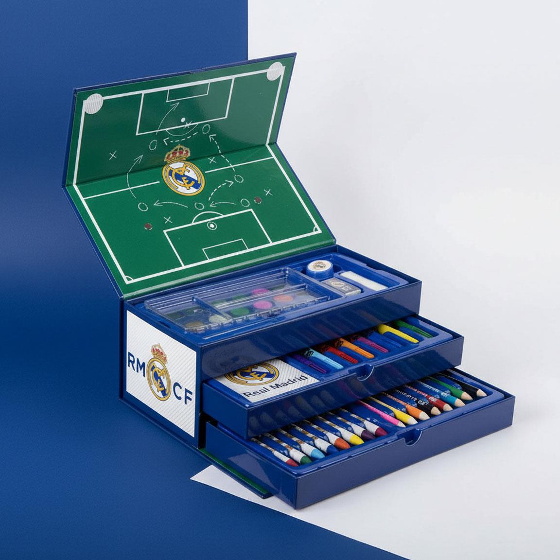 Set coloreable maletín real madrid