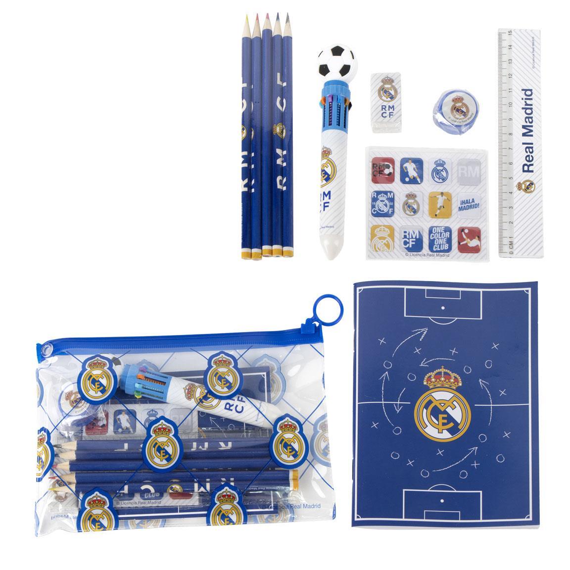 Set papelería escolar eva real madrid