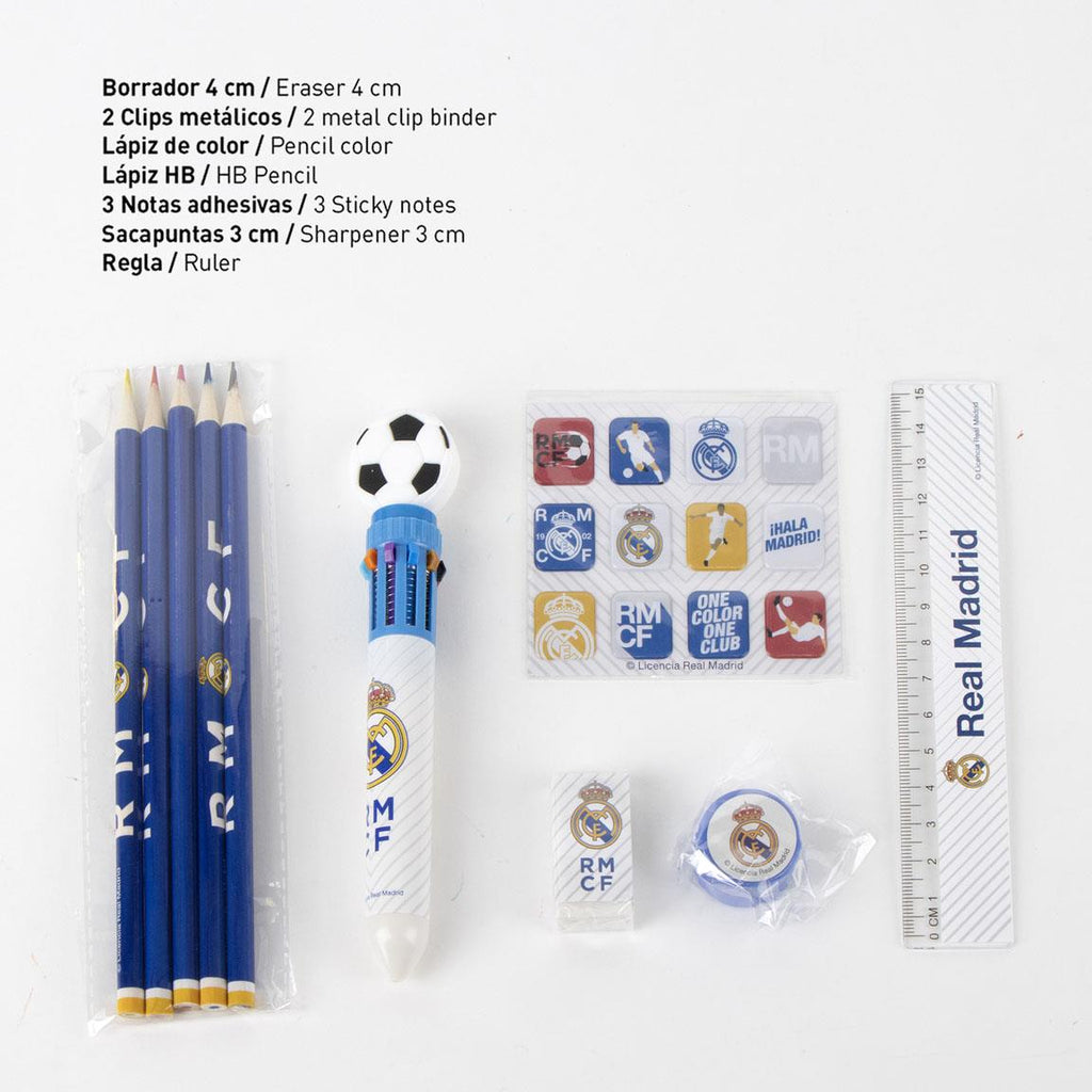 Set papelería escolar eva real madrid