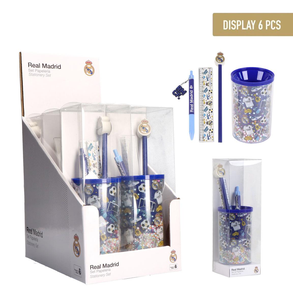 Set de papelería portalápices real madrid