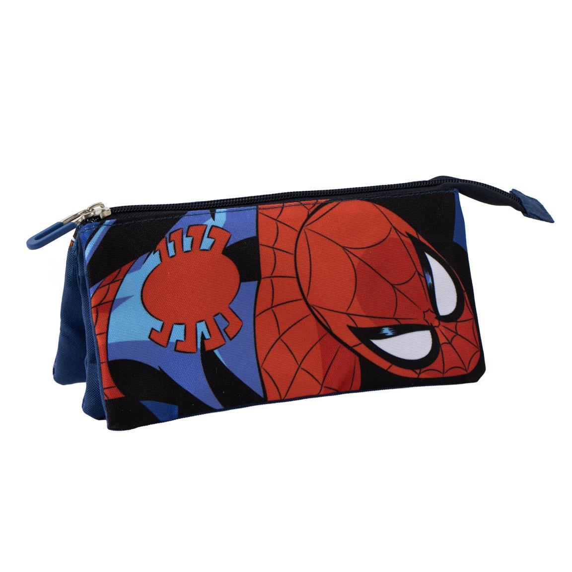 Estuche portatodo 3 compartimentos spiderman