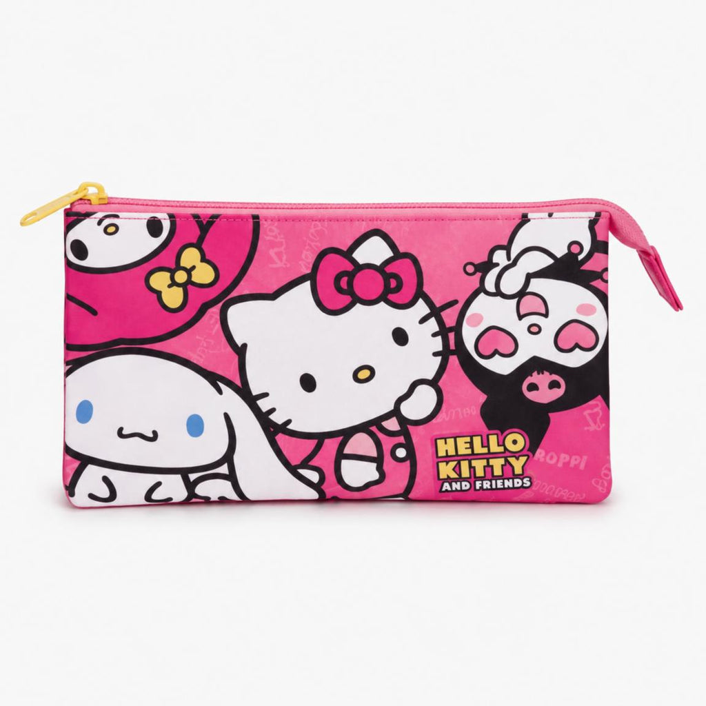 Estuche portatodo 3 compartimentos hello kitty