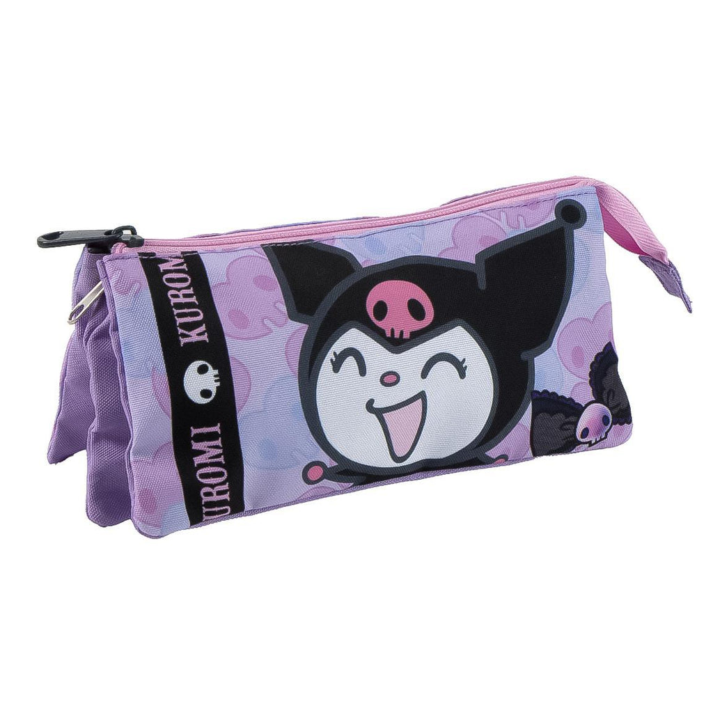 Estuche portatodo 3 compartimentos hello kitty kuromi
