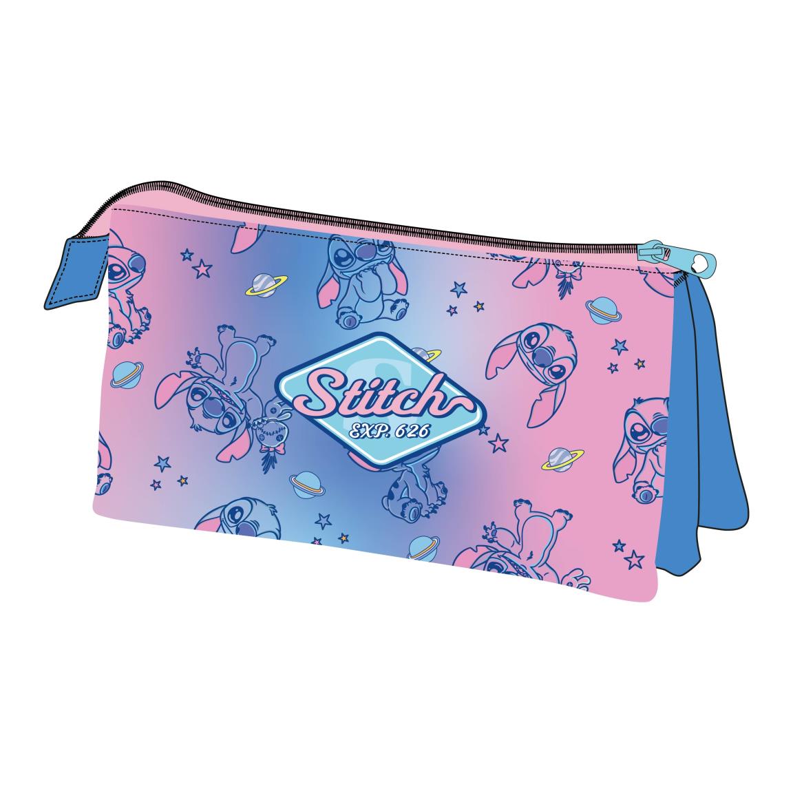 Estuche portatodo 3 compartimentos stitch