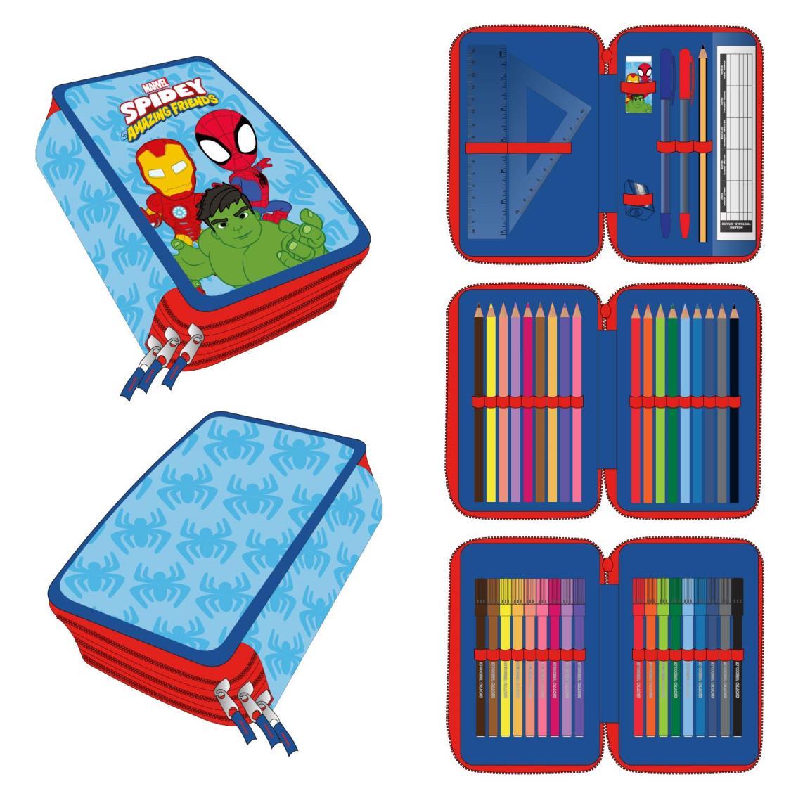 Plumier con accesorios spidey