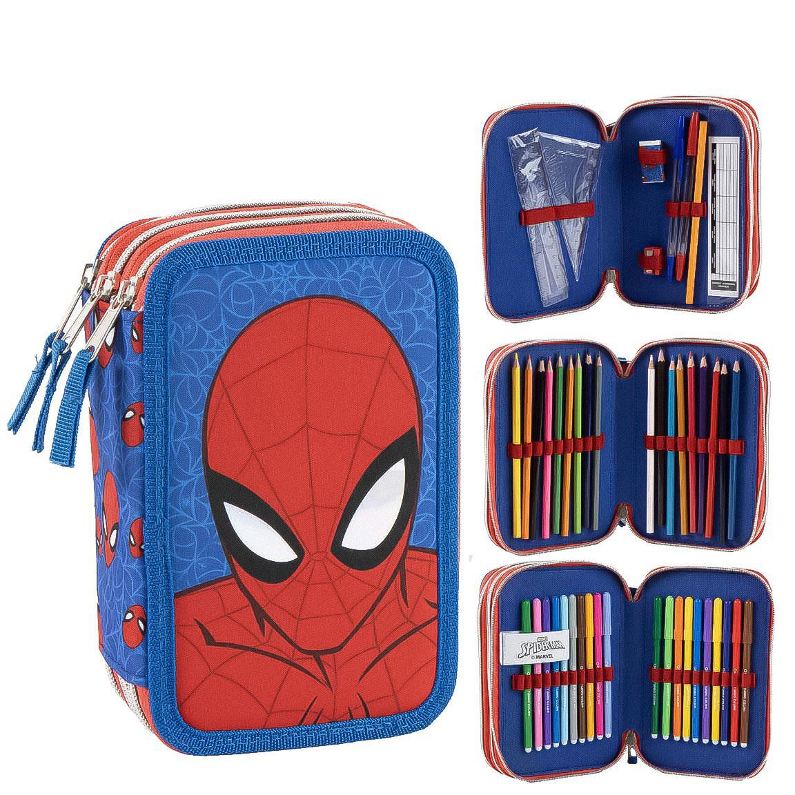 Plumier con accesorios spiderman