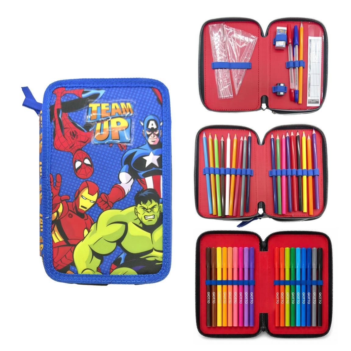Plumier con accesorios avengers