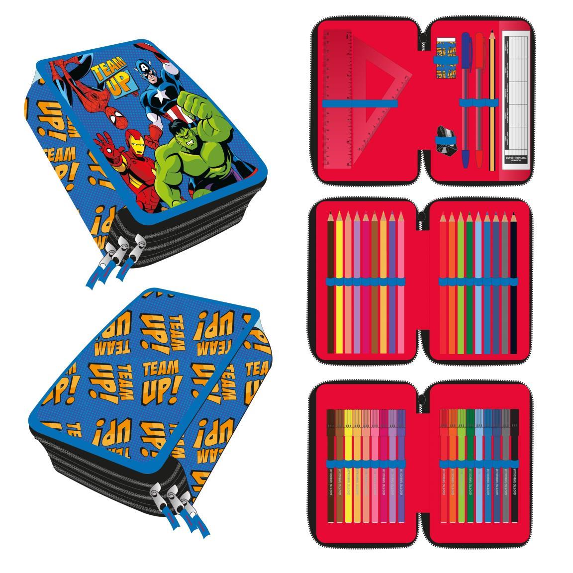 Plumier con accesorios avengers