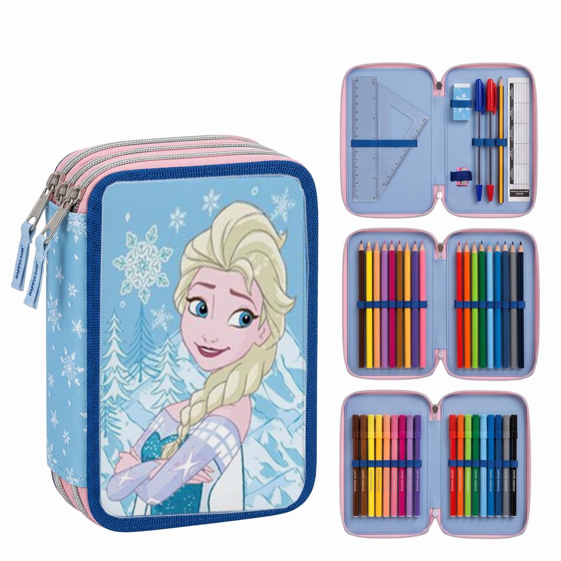 Plumier con accesorios frozen