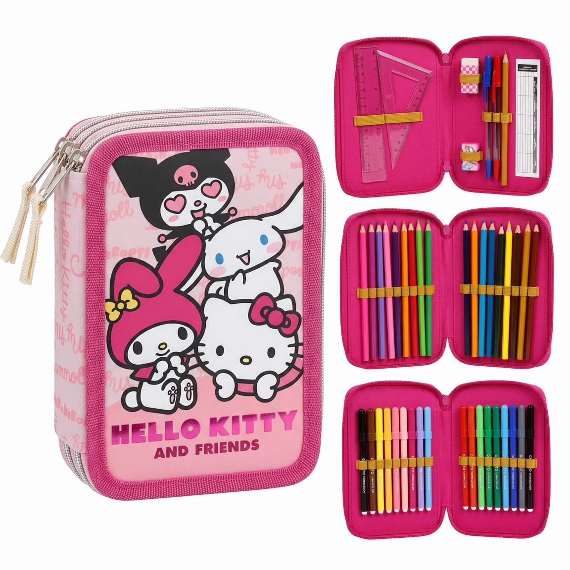 Plumier con accesorios hello kitty