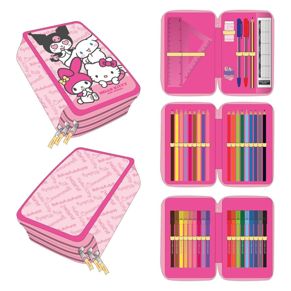 Plumier con accesorios hello kitty