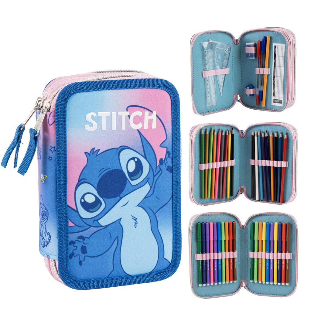 Plumier con accesorios stitch