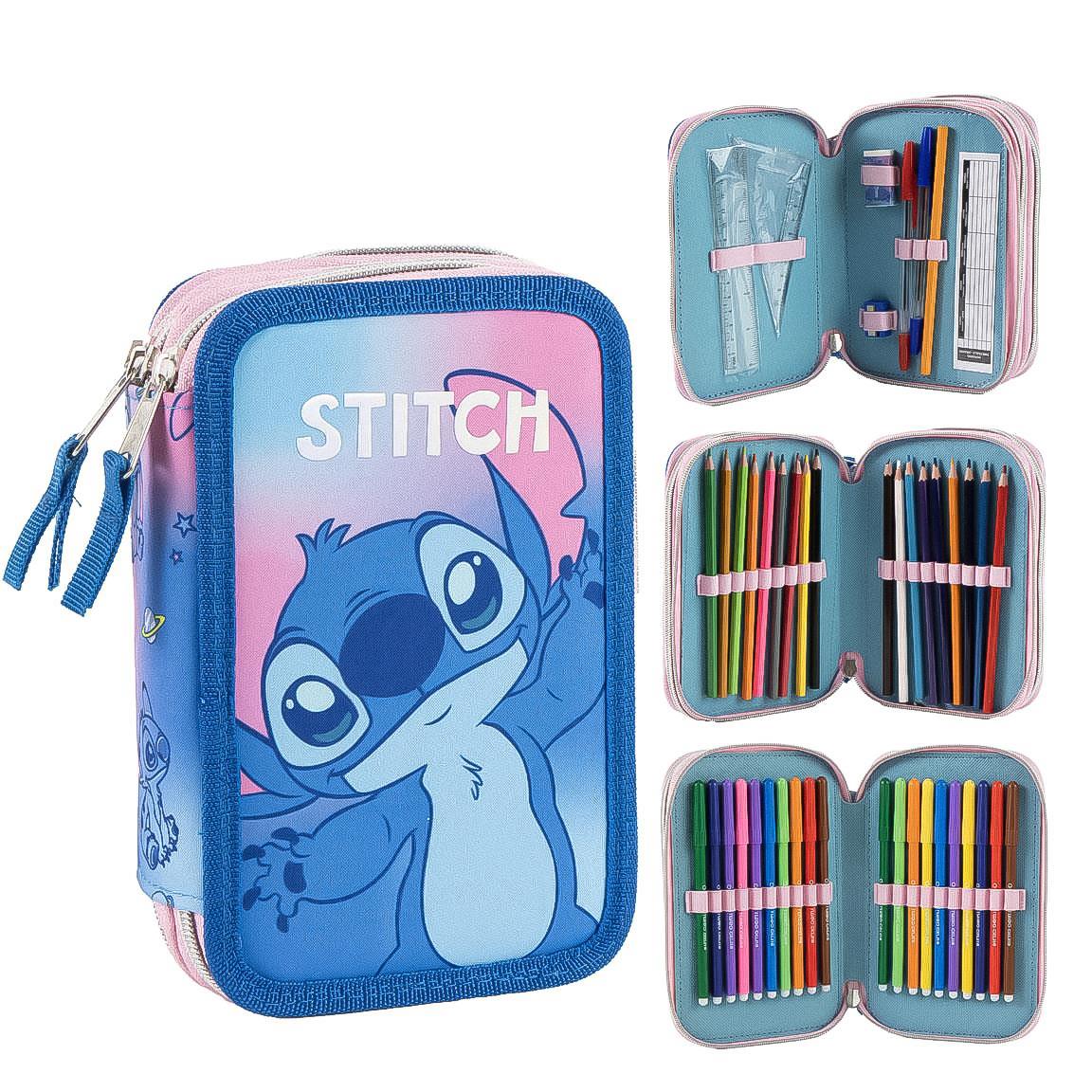 Plumier con accesorios stitch
