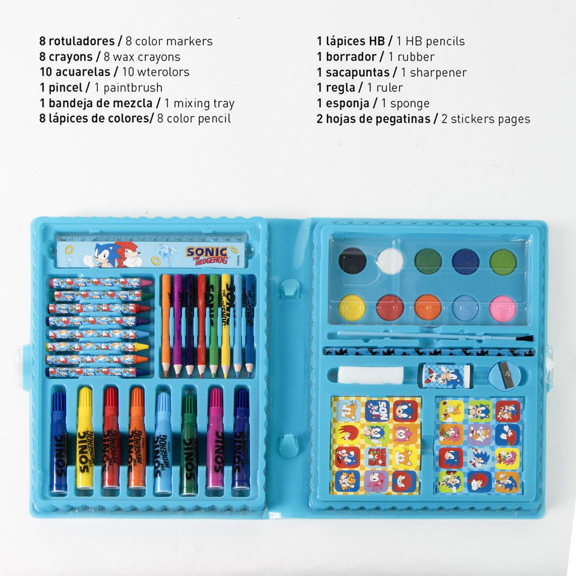 Set coloreable caja sonic