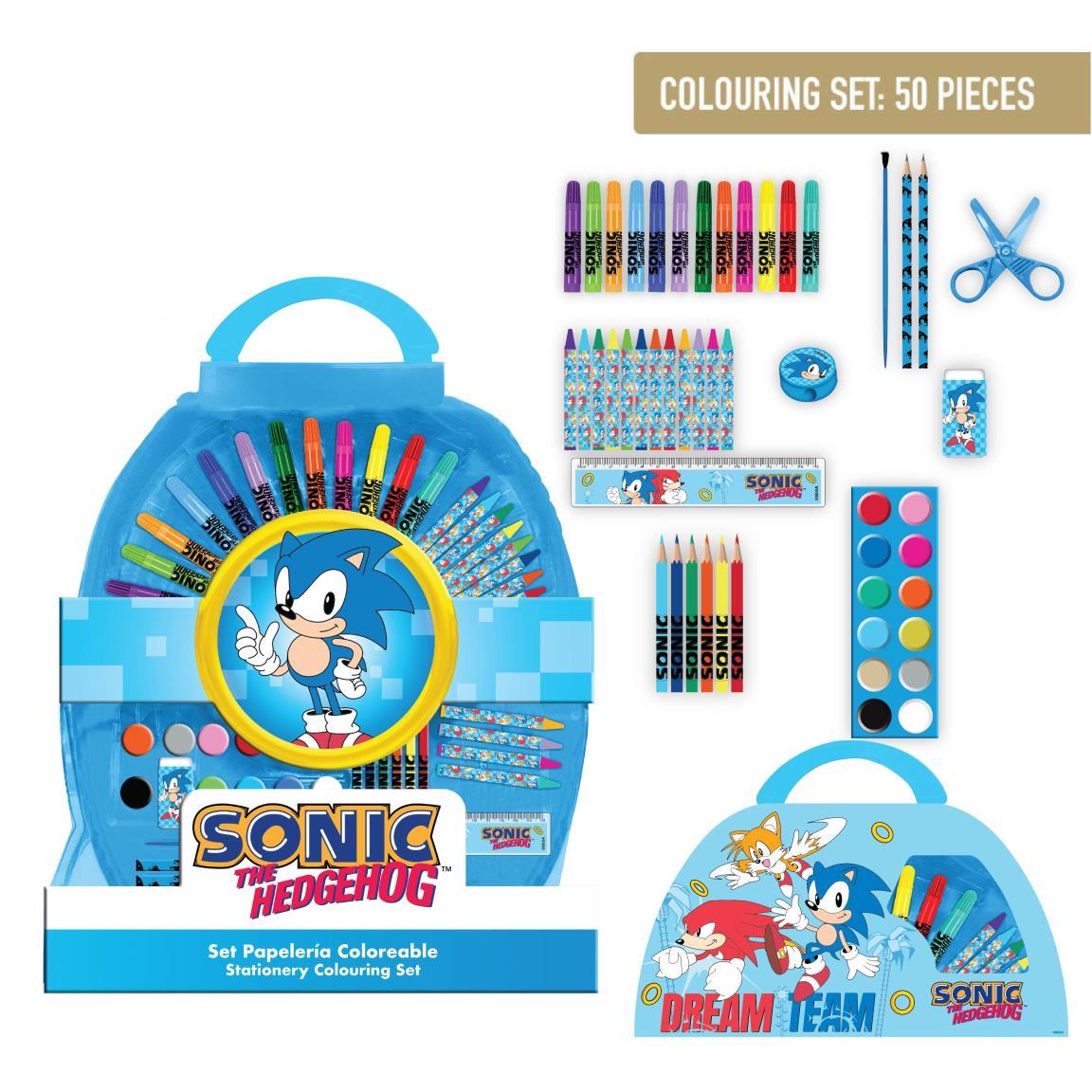 Set coloreable 50 piezas sonic