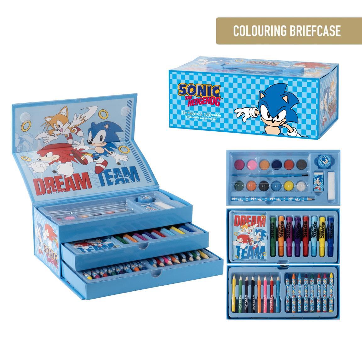 Set coloreable maletín sonic