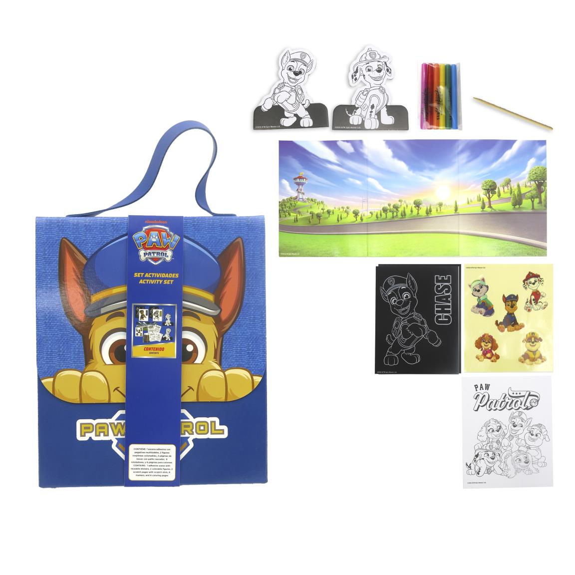 Set coloreable mochila paw patrol