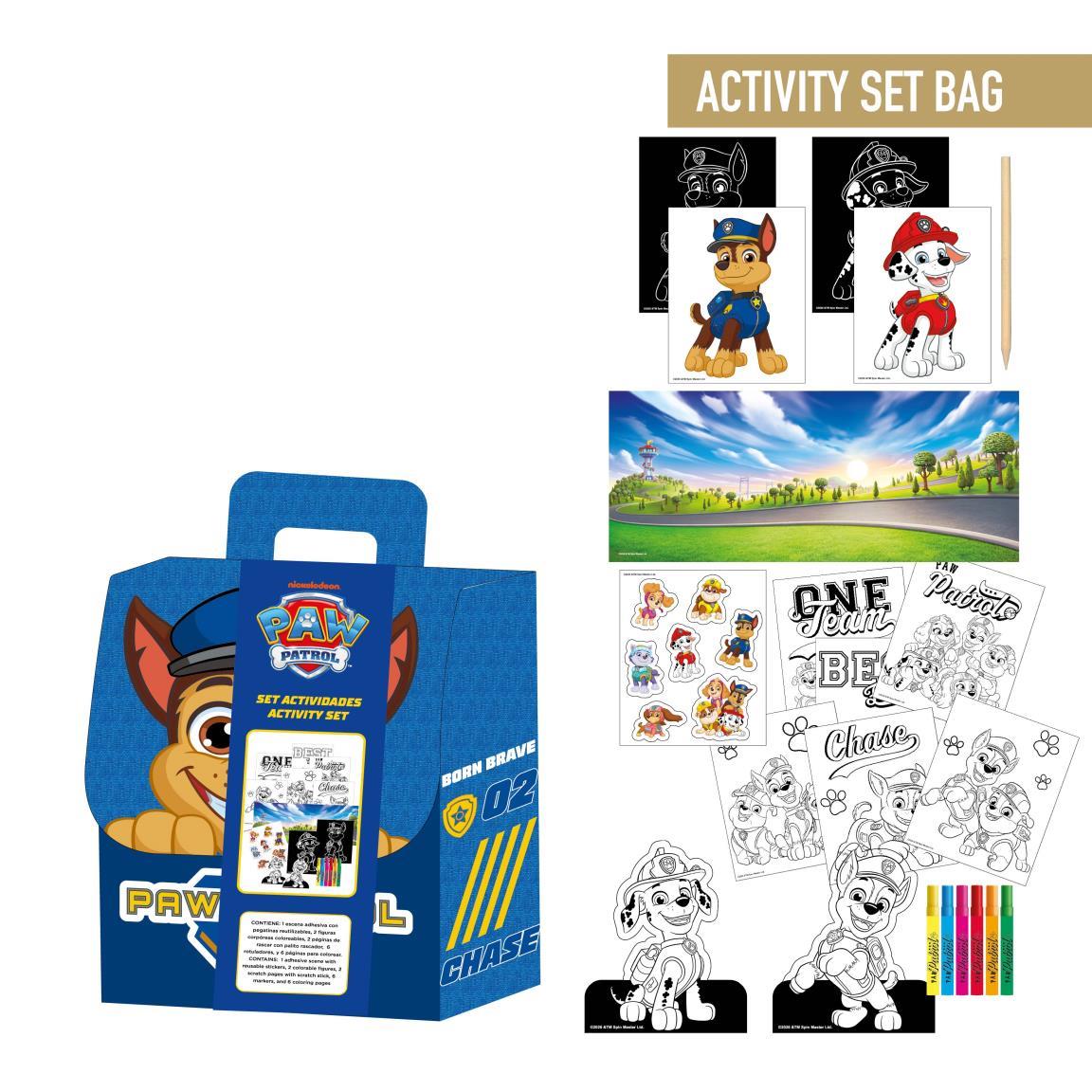 Set coloreable mochila paw patrol