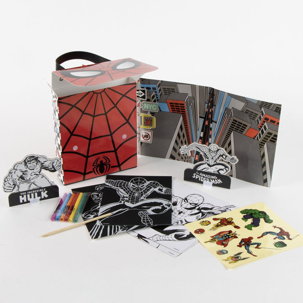 Set coloreable mochila spiderman