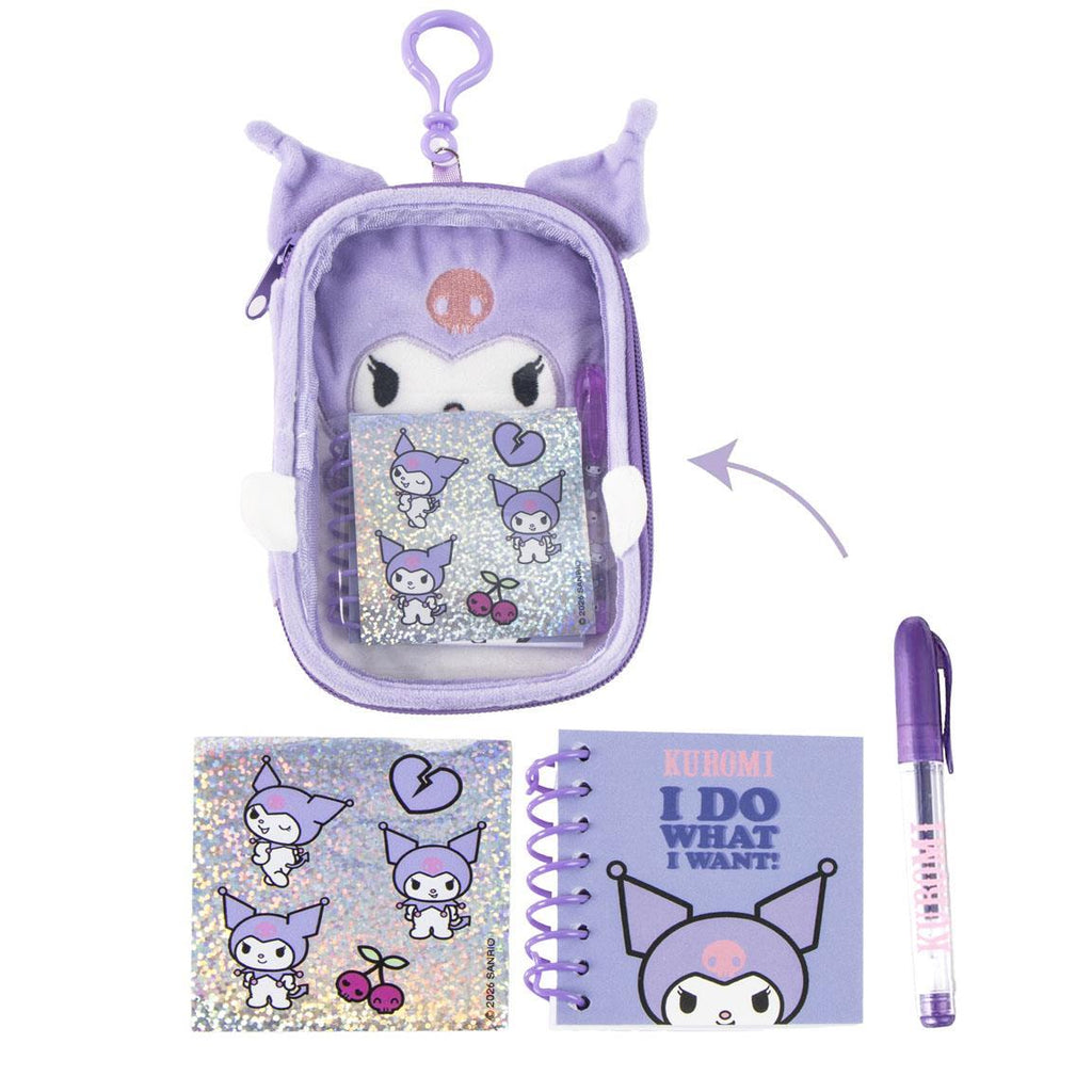 Set de papelería peluche hello kitty kuromi