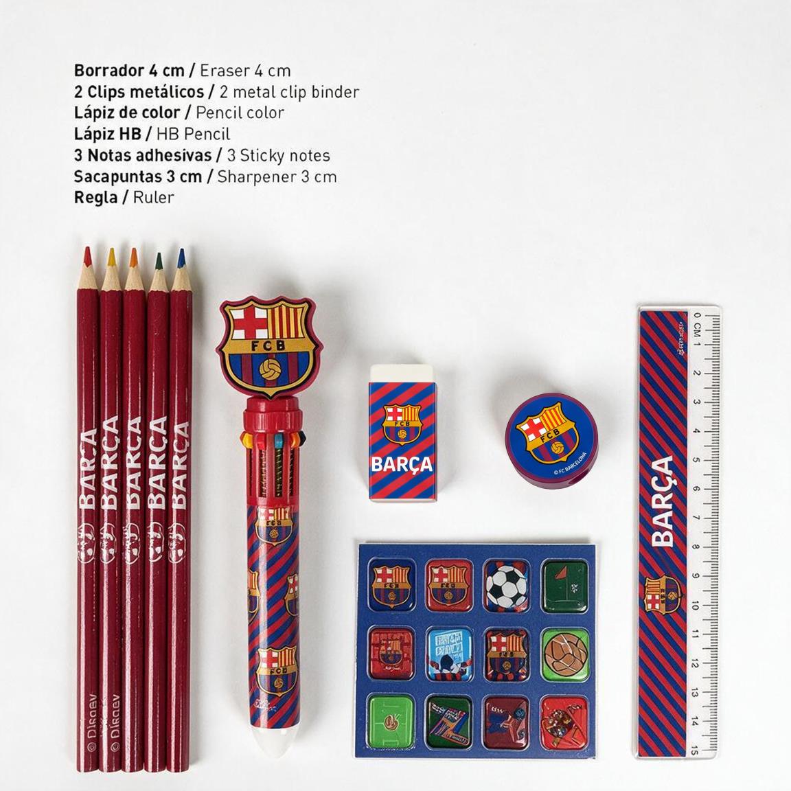 Set papelería escolar eva fc barcelona