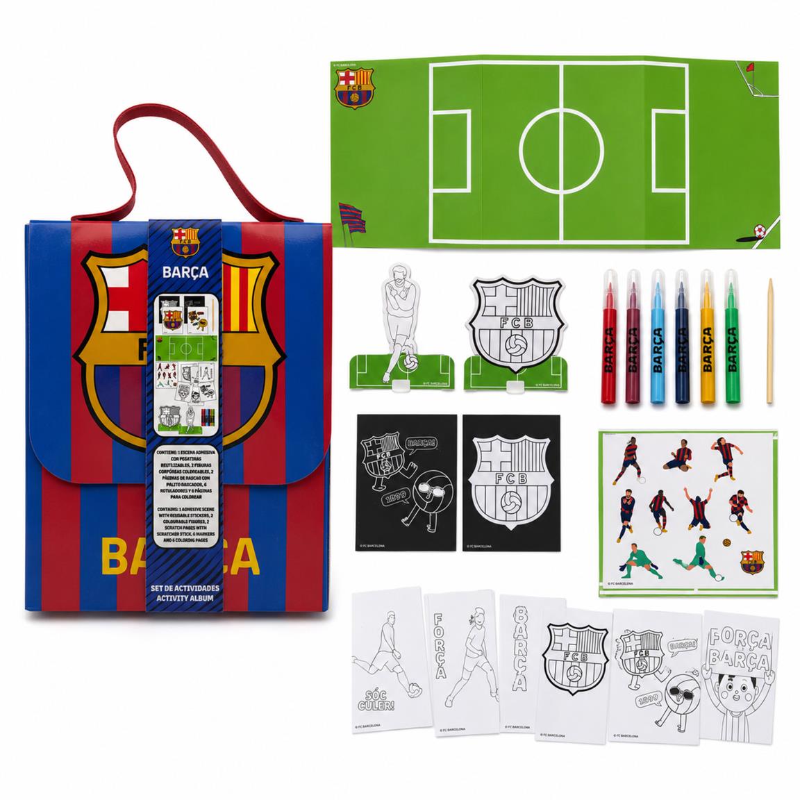 Set coloreable mochila fc barcelona
