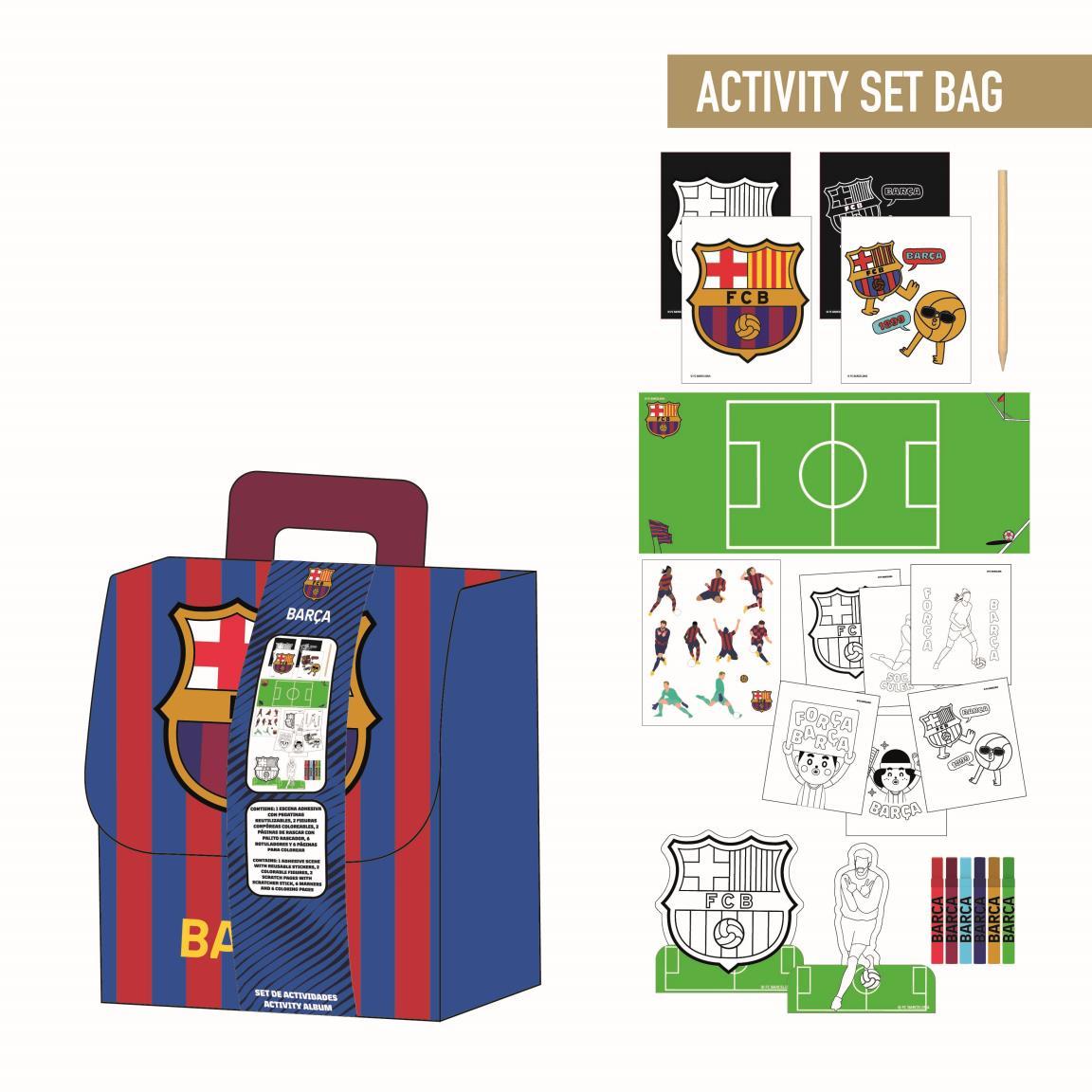 Set coloreable mochila fc barcelona