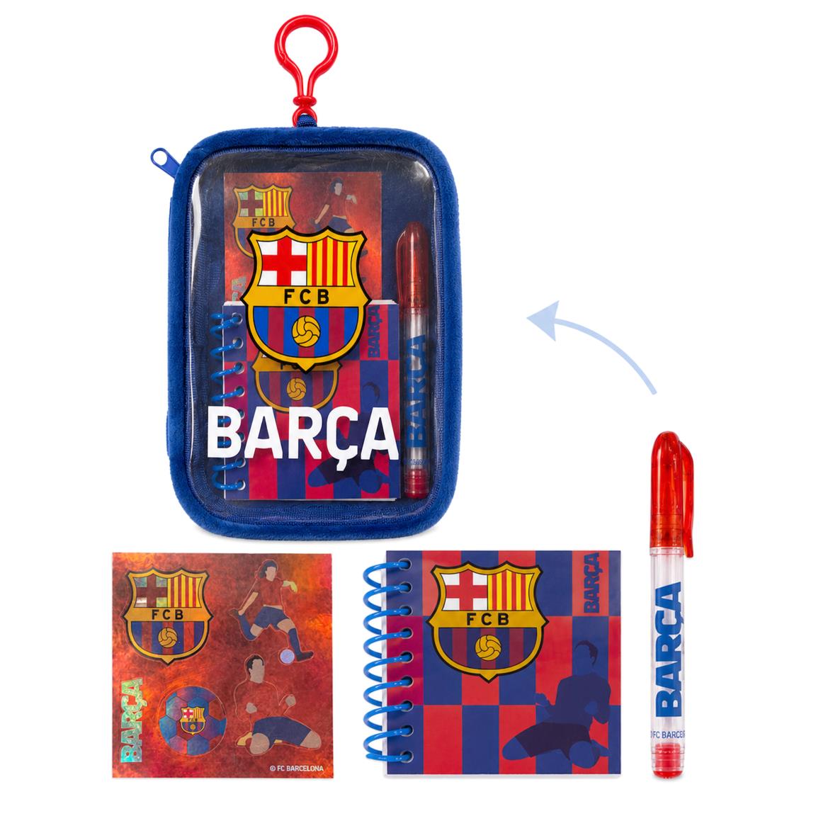 Set de papelería peluche fc barcelona