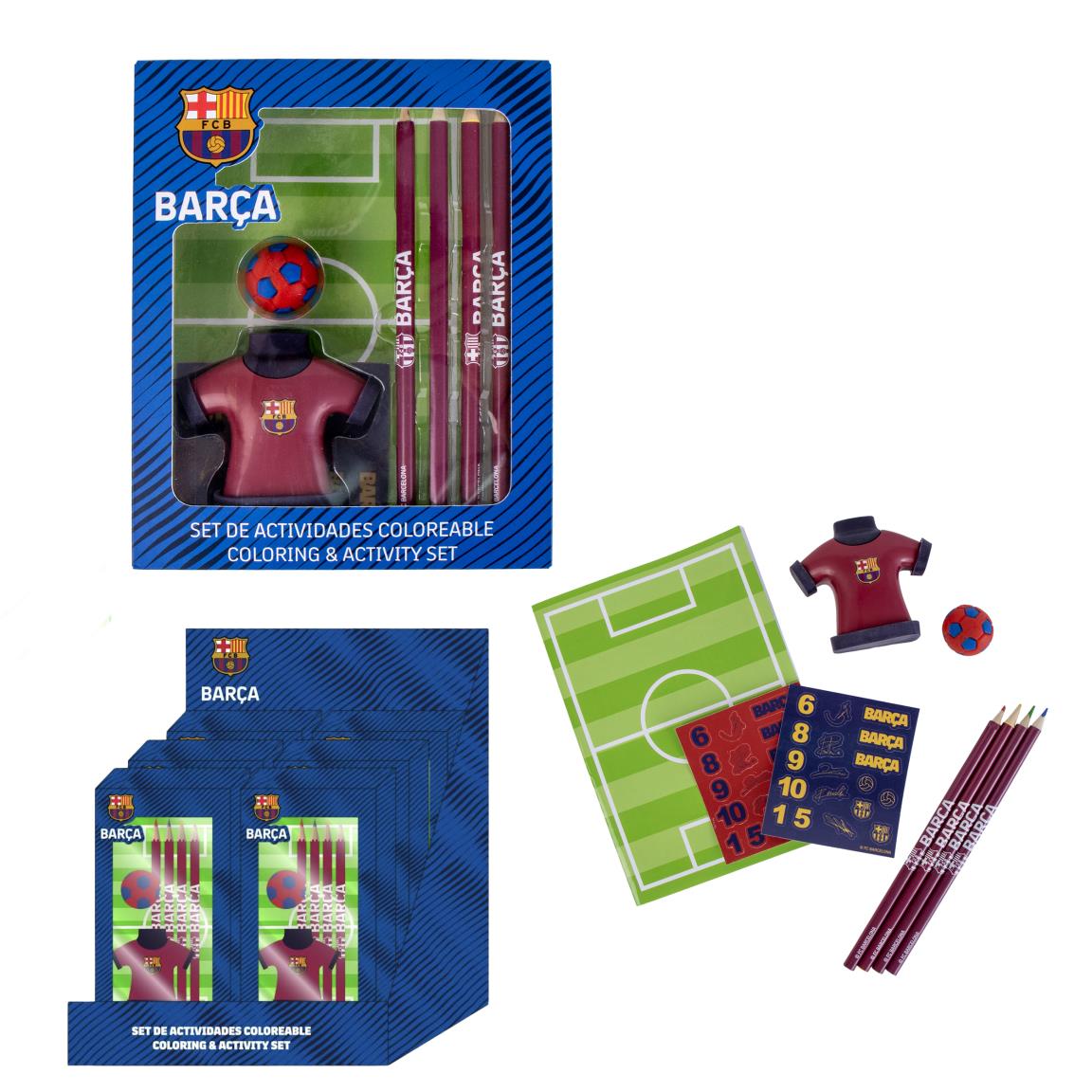 Set de papelería coloreable fc barcelona