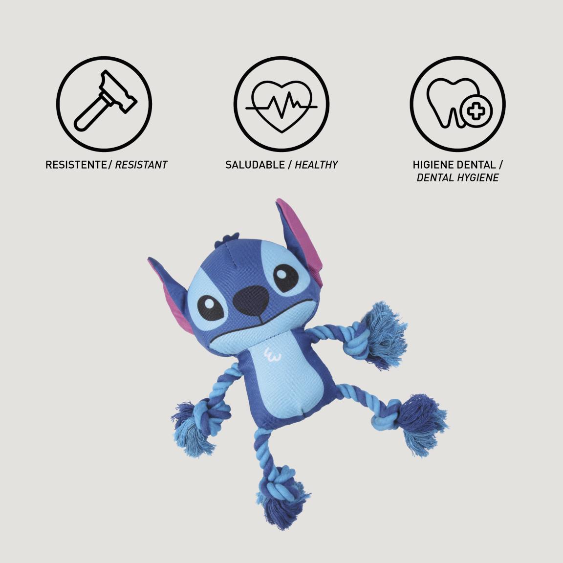 Juguete para perro cuerda stitch