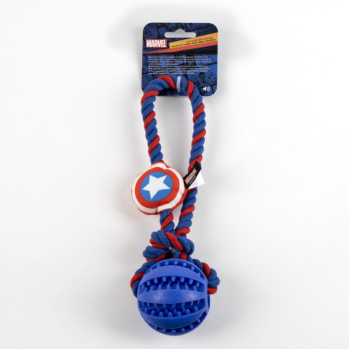 Juguete para perro cuerda avengers capitan america