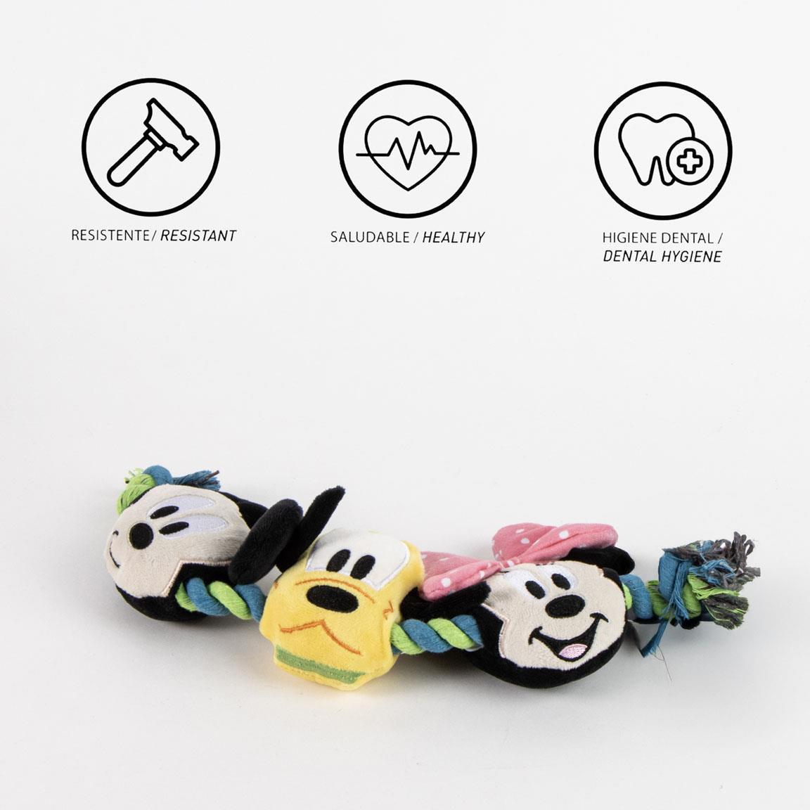 Cuerda dental para perro juguete mickey