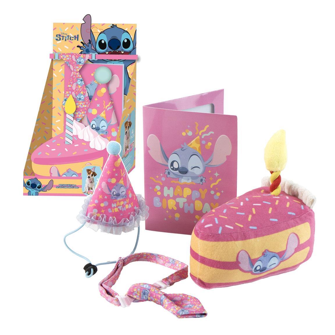 Set para mascotas cumpleaños stitch