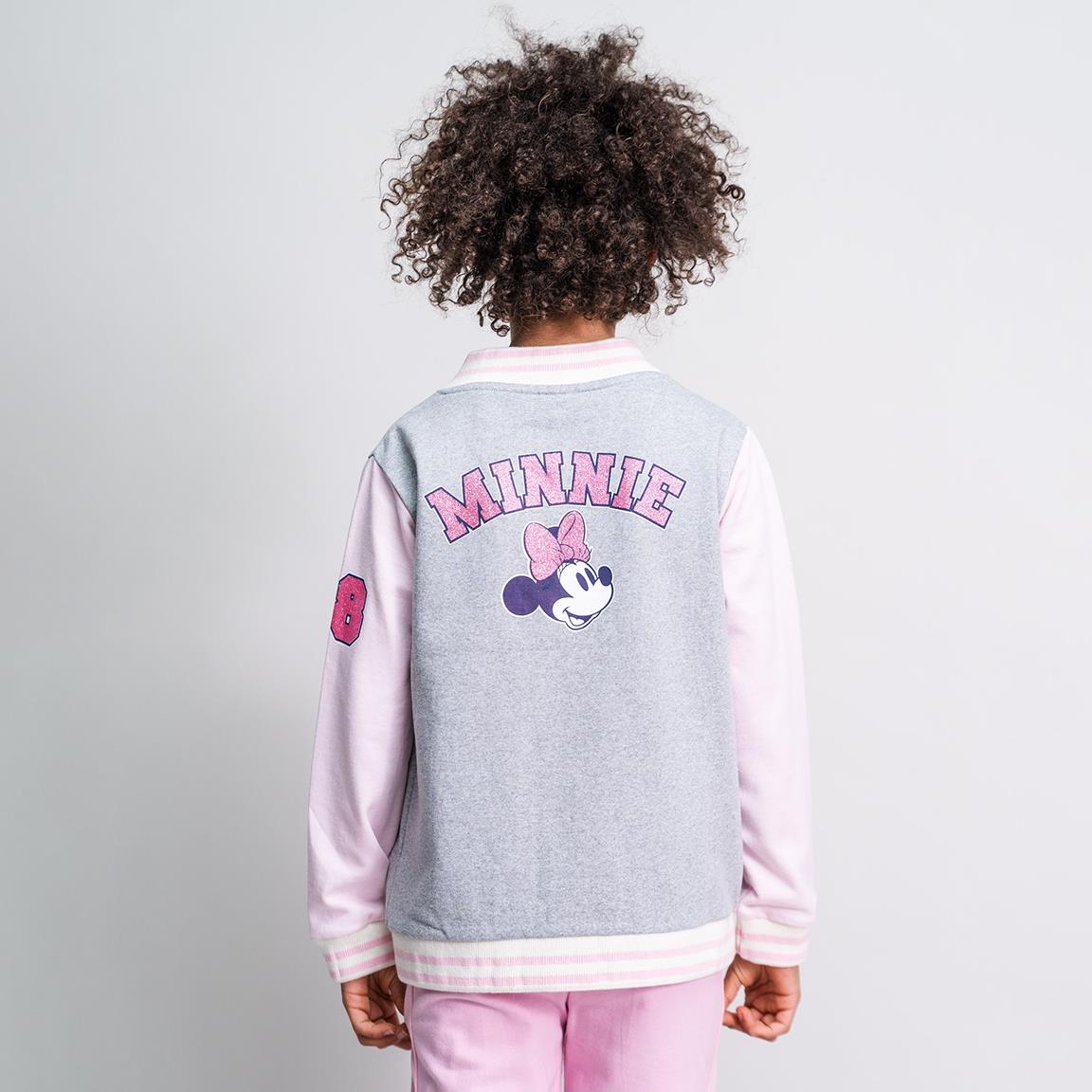 Sudadera con cremallera cotton brushed minnie