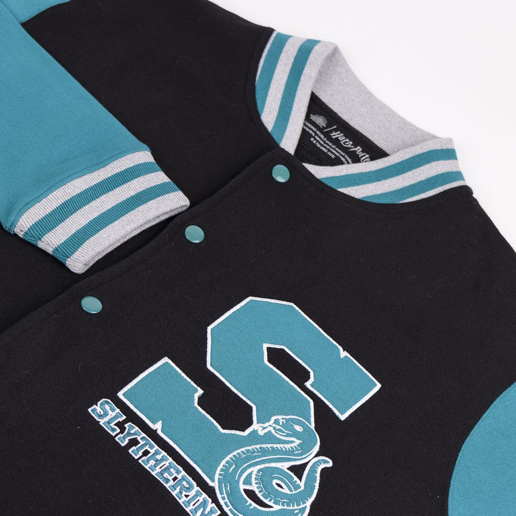 Sudadera con cremallera cotton brushed harry potter slytherin