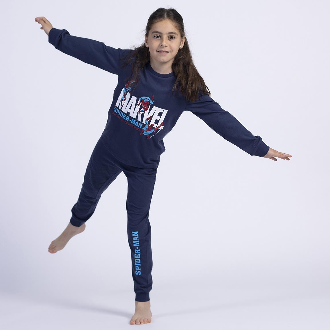 Pijama largo single jersey spiderman