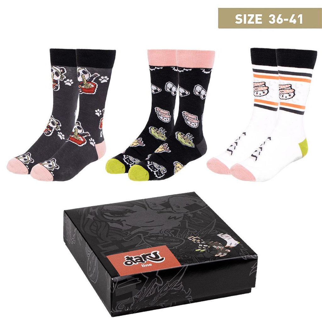 Pack calcetines 3 piezas otaku