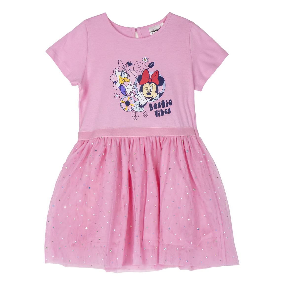 Vestido single jersey fantasia minnie