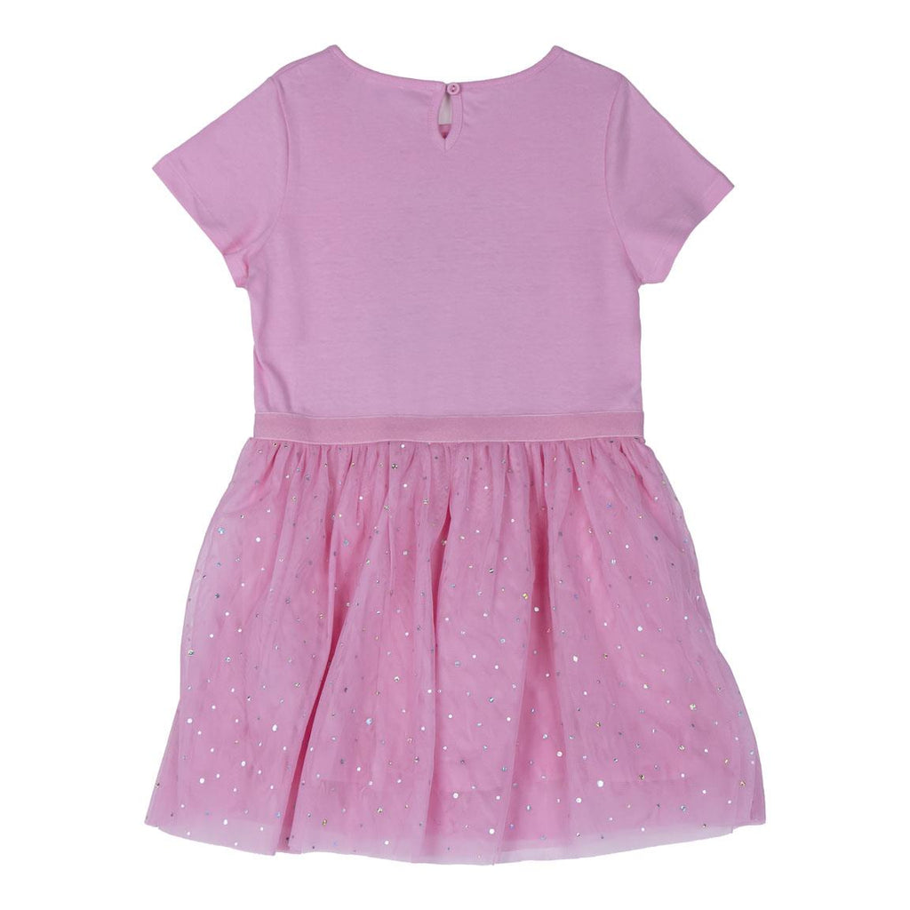 Vestido single jersey fantasia minnie