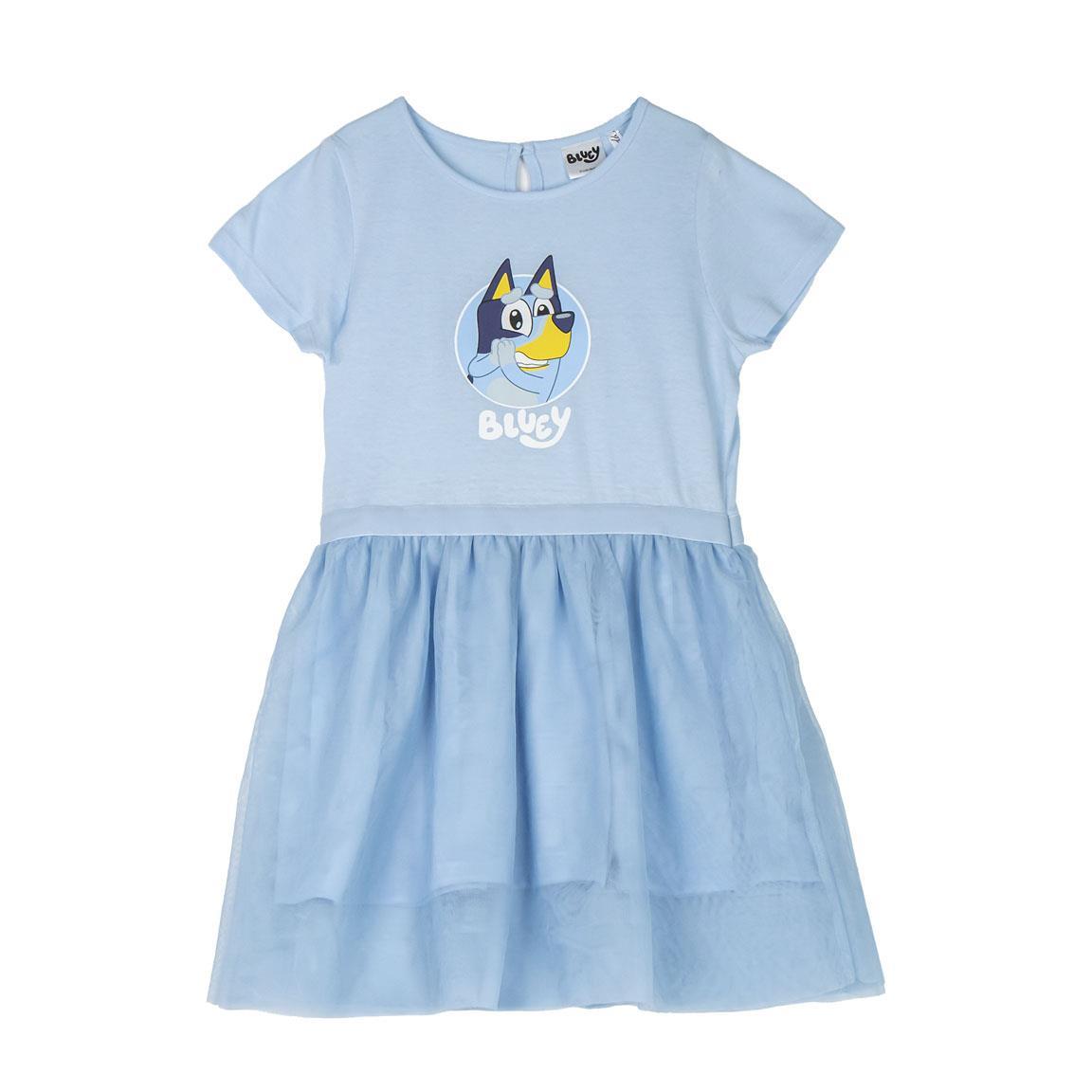 Vestido single jersey fantasia bluey