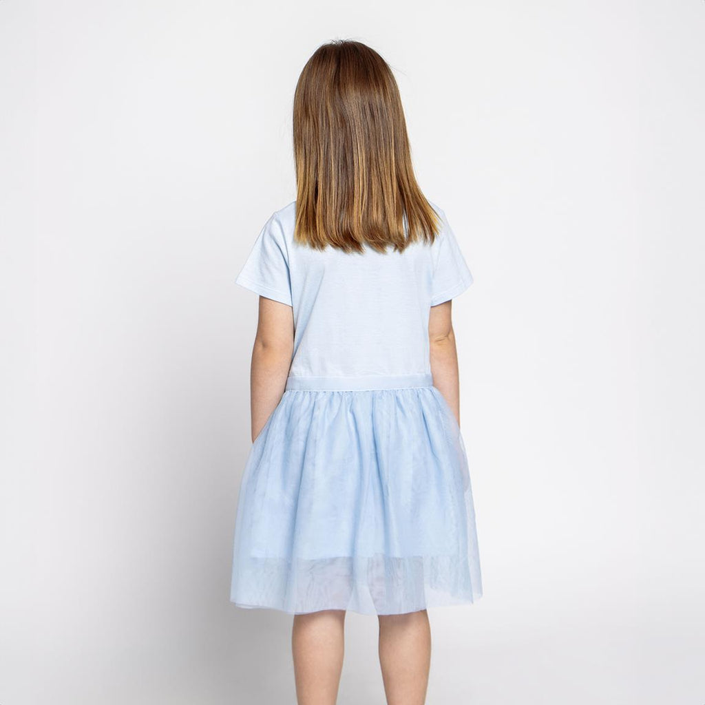 Vestido single jersey fantasia bluey