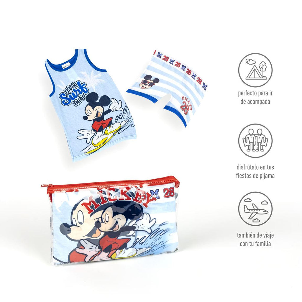 Pijama tirantes single jersey neceser mickey