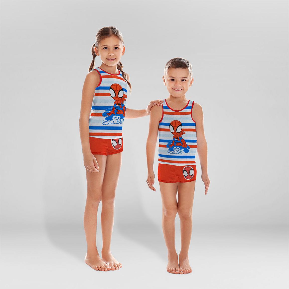 Pijama tirantes single jersey neceser spidey