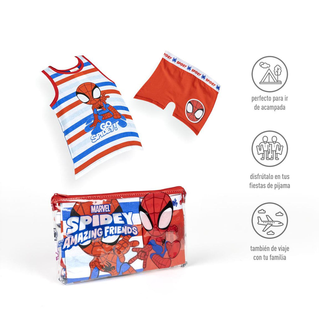Pijama tirantes single jersey neceser spidey